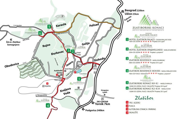 zlatiborski konaci mapa Zlatiborski konaci“ grade apartmane i hotel u blizini jezera  zlatiborski konaci mapa